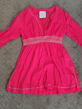 Seafolly Red Embroidered Swim Coverup